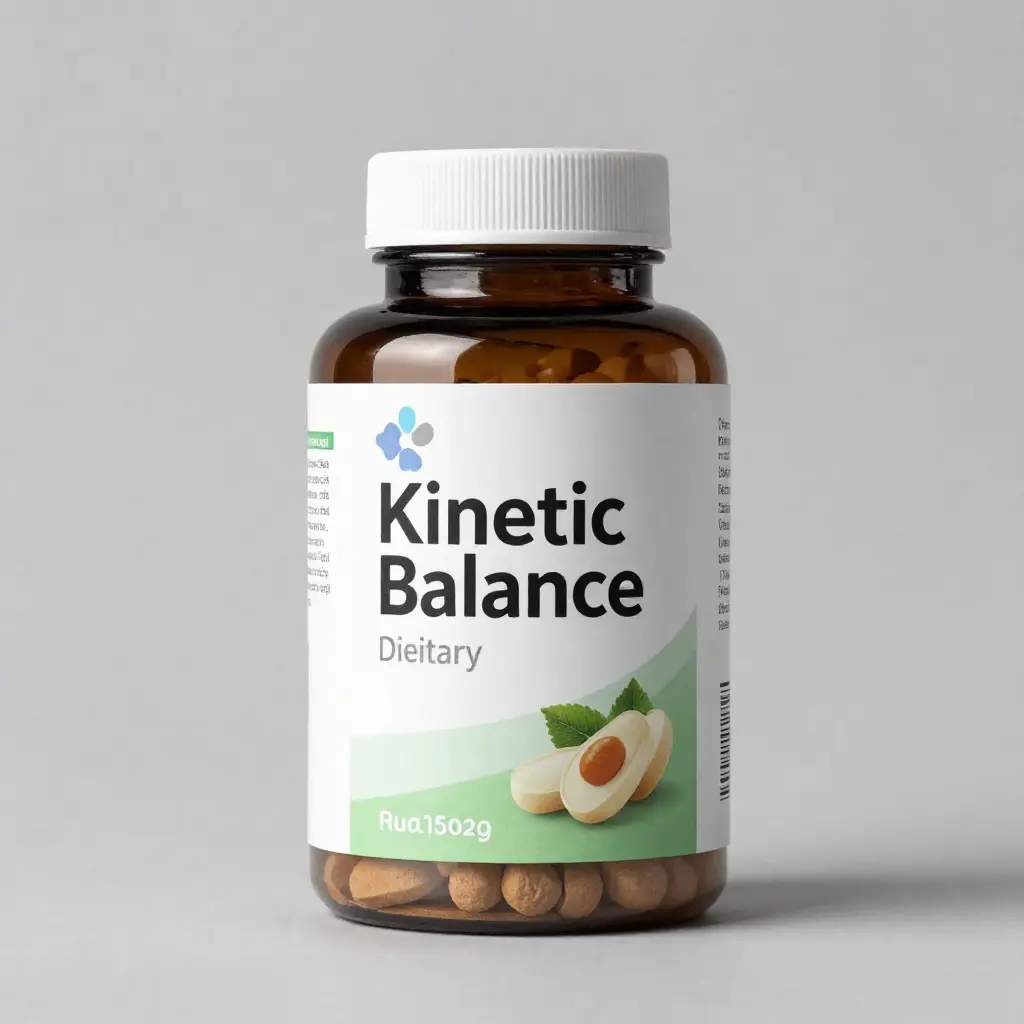 Kinetic Balance dietary supplement container with brand label